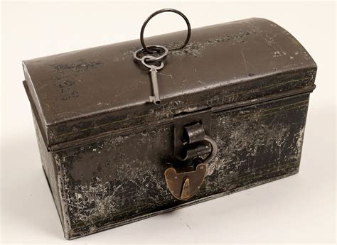 small metal lock box 1960swith key|Vintage Metal Box With Lock .